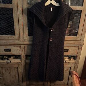 Free People Black Knit Cardigan